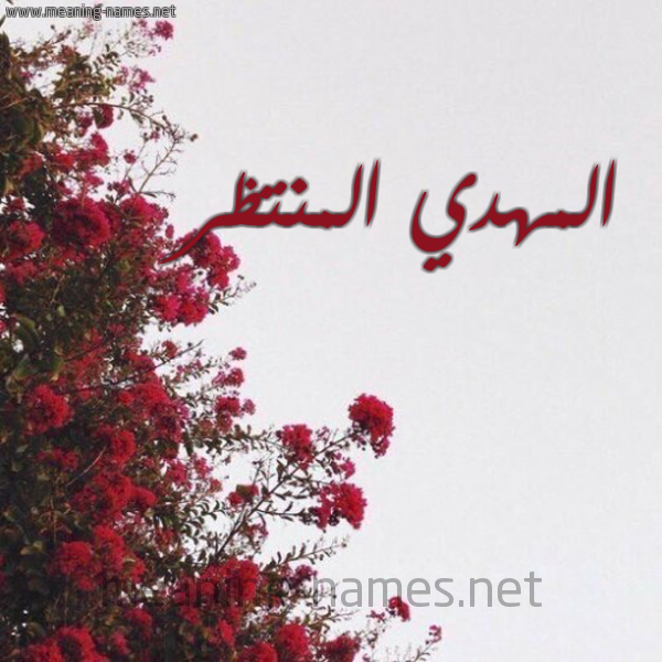شكل 18 صوره الورد الأحمر للإسم بخط رقعة صورة اسم المهدي المنتظر EL-MAHDY-EL-MON